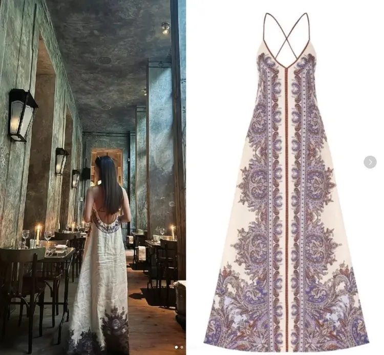 Mandy穿的是Zimmermann度假風洋裝。翻攝牽牛花不浪漫小紅書