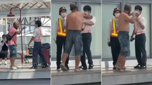 囂張！男乘客月台抽菸被制止　竟對台鐵人員動手了