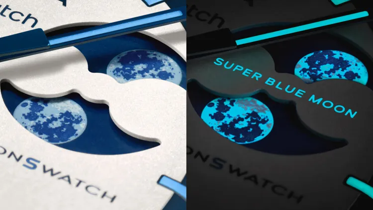 2點鐘位置的月相盤設置以深邃星空為背景。品牌提供