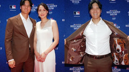 大谷翔平攜嬌妻走紅毯有心機　同穿代言品牌放閃還把愛犬藏在這