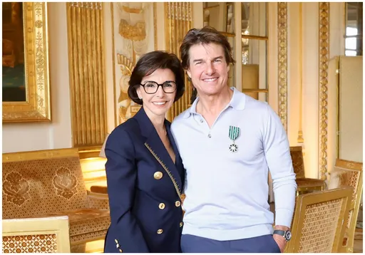 超低調!阿湯哥獲頒法國榮譽軍團勳章 文化部長笑開懷依偎官宣