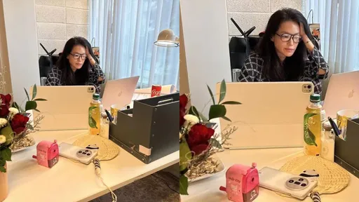 舒淇颱風天辦公照亮點不只削筆機　4代言品牌默默全入鏡