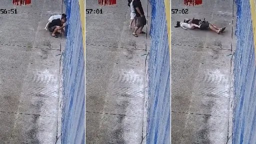 驚悚影片|4歲女愛的抱抱變「裸絞」 爸爸失去意識重摔撞地