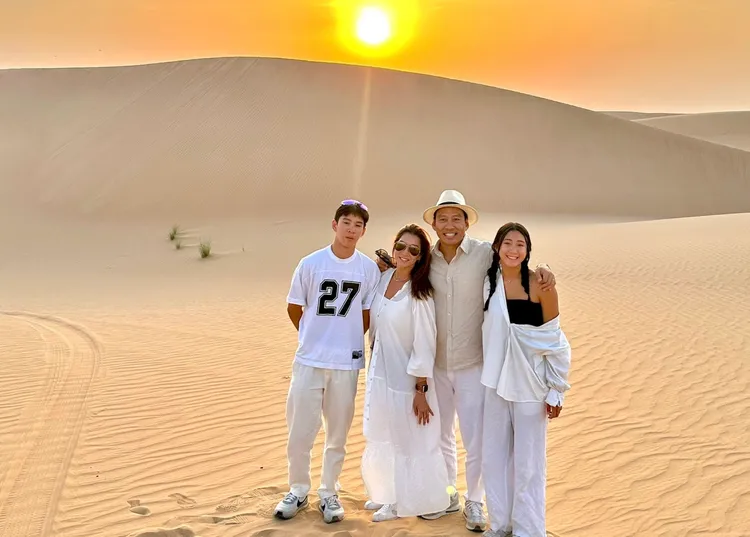 李詠嫻在阿布達比險因洋裝被捲進車輪下。艾迪昇傳播提供