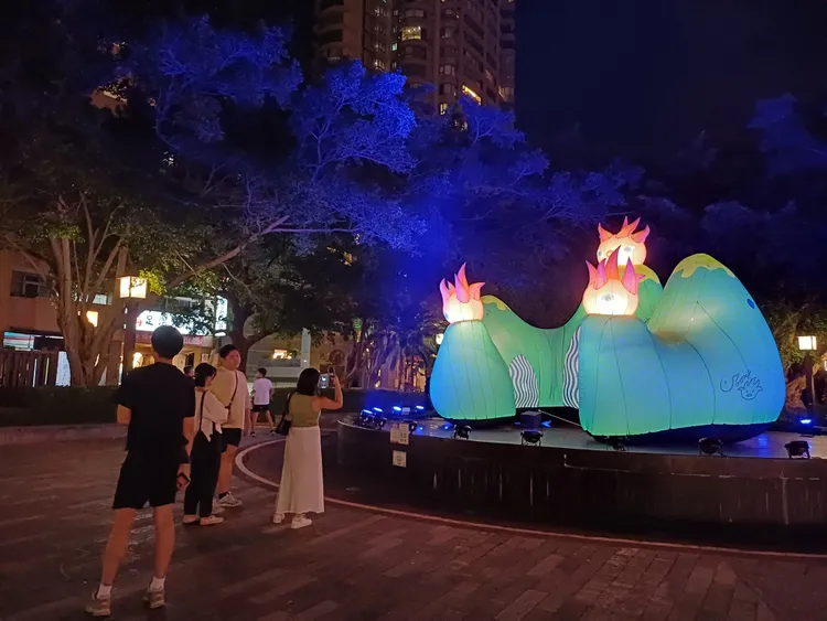 「北投夏日魔法節」打造出5處特色打卡裝置。北市商業處提供