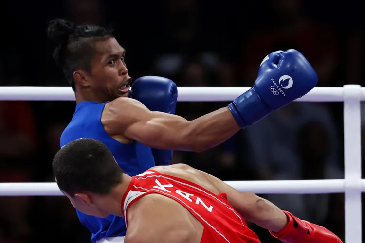 賴主恩首戰惜敗。 中央社