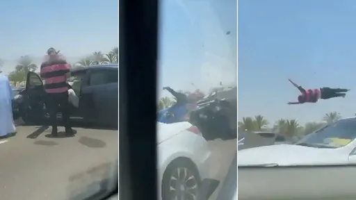 警世影片|車禍站路中間待援 他被撞成「空中飛人」淒慘墜落