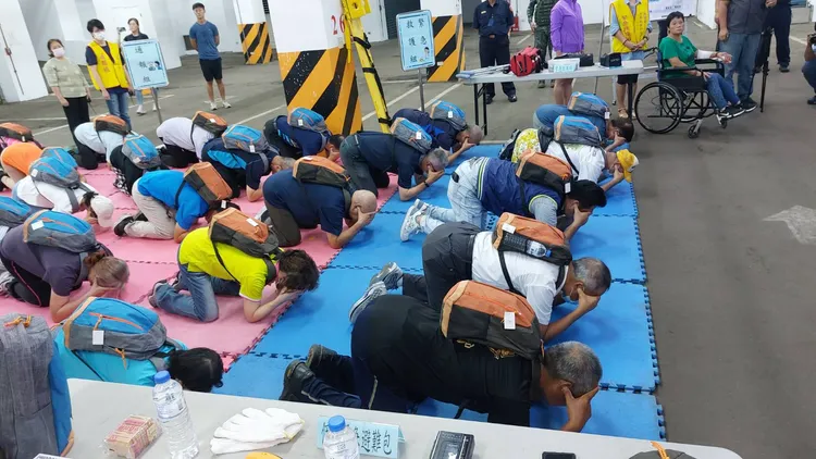 防空演練。桃園警分局提供