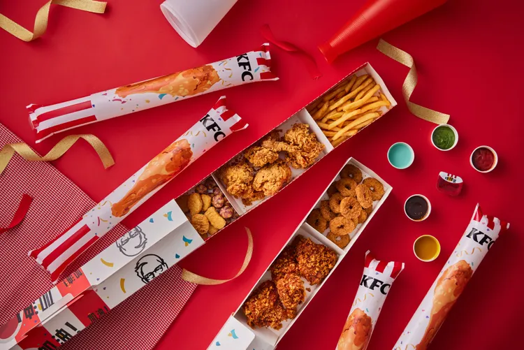 全台獨家限量1萬組「雞情派對應援盒」。肯德基提供