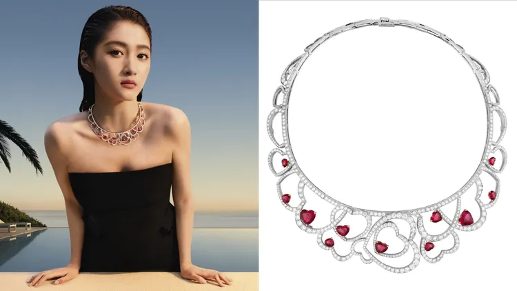 4FREDPretty Woman系列Glamorous項鍊，18K白金、紅碧璽和鑽石，價格店洽。品牌提供