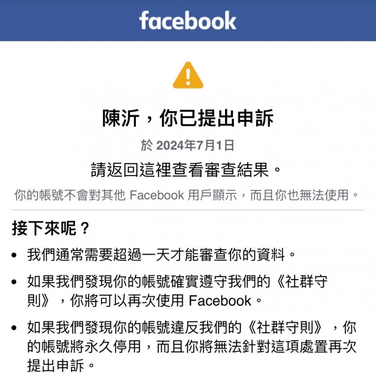 陳沂再度遭到大量檢舉社群遭下架。陳沂提供