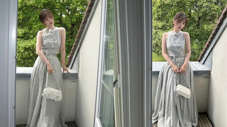 虞書欣在節目中的新中式穿搭令人眼睛為之一亮。翻攝虞書欣微博