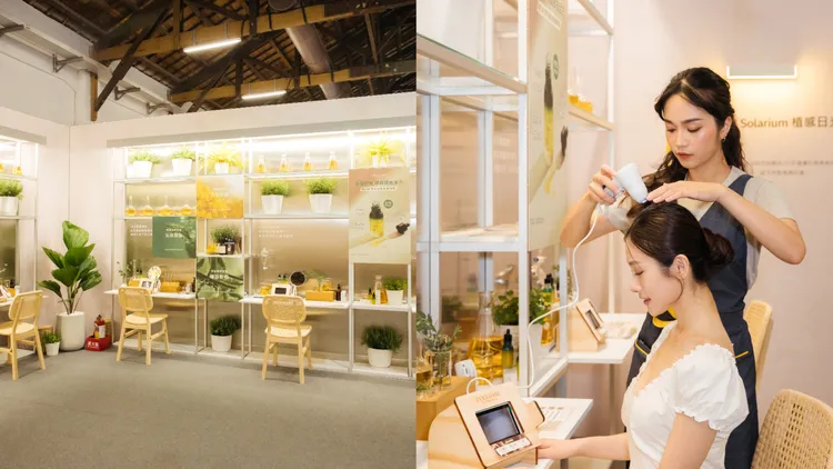 植感日光室中有免費的頭皮檢測服務。品牌提供