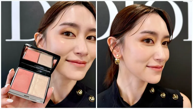 DiorModel示範超完美雙色頰彩盤#257。張家玲攝