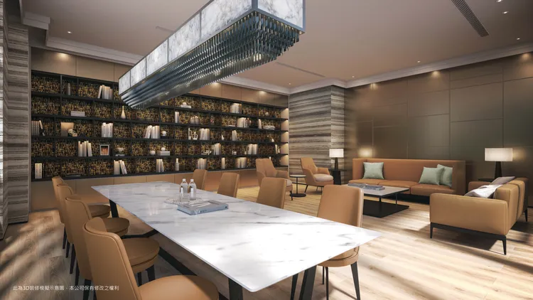 建案休閒設施規劃有交誼廳、健身房、多功能室、KTV視聽室、兒童遊戲室、運動吧、閱覽室等。城揚提供