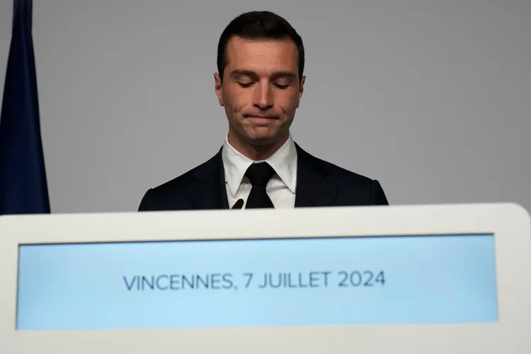 法國極右派國民聯盟28歲黨魁巴德拉的總理夢碎。美聯社