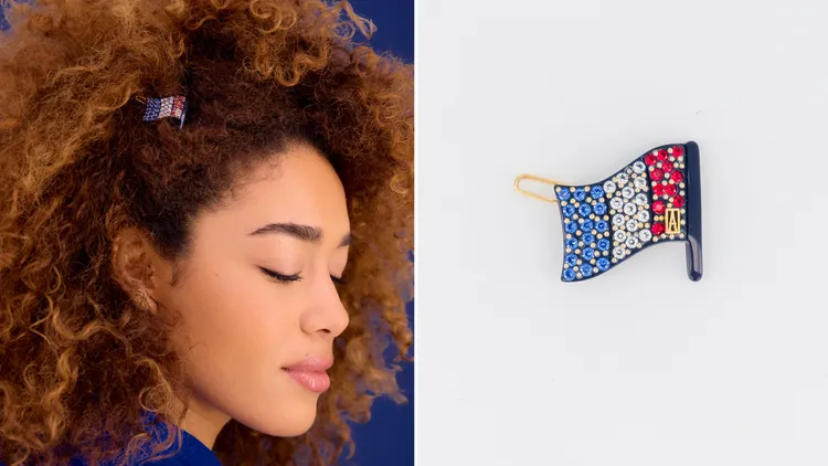 晶燦法國旗豆扣夾，8100元。品牌提供