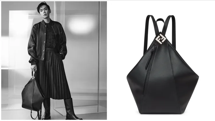 FENDI Melon多功能斜肩後背包款（大) ，11萬4500元。品牌提供