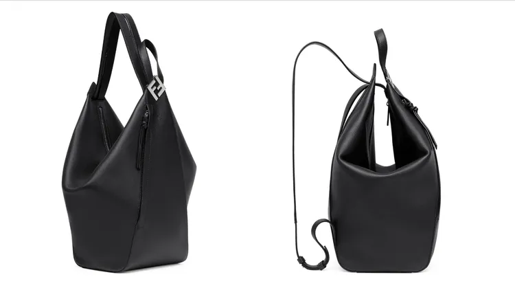 Valextra的 V-Line後背包(左)和 Pocket 斜背包(右)，是給時髦爸爸的送禮首選。(1)