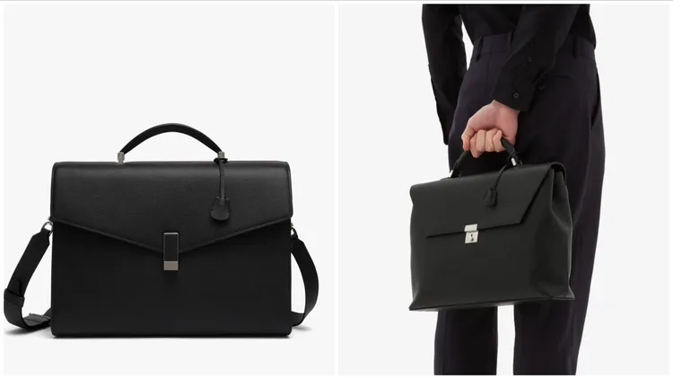 Valextra Iside 公事包（左圖）與Avietta公事包（右圖）。品牌提供
