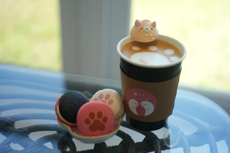 店內提供有各式飲品以及超萌甜點。S.H.攝