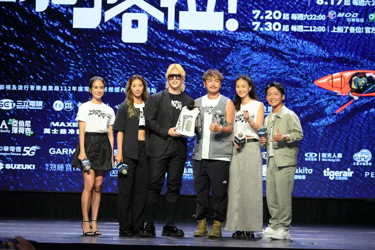 羅蘭特別從日本來台參加《上船了各位！》首映記者會。三立提供