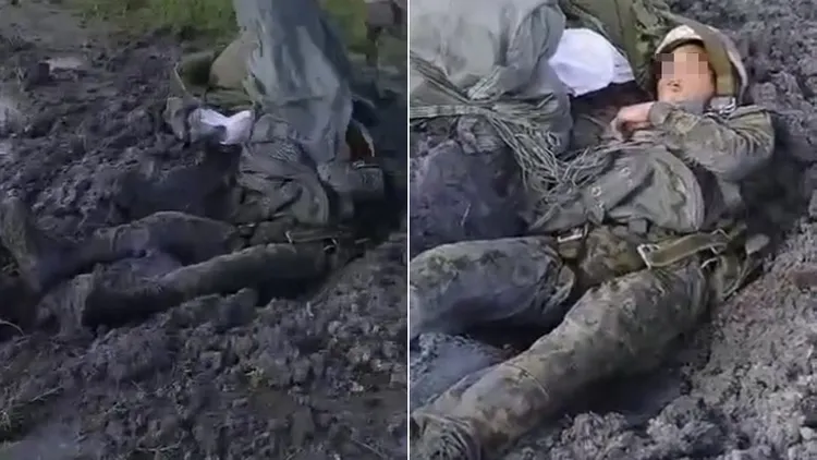 埃斯科巴跳傘墜地砸出大坑，他在坑內當場死亡。翻攝自X