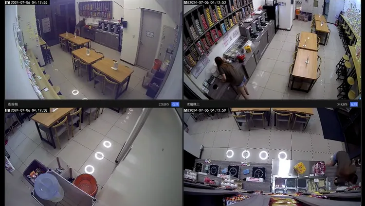 老闆娘補食材期間還將手伸進去垃圾桶。翻攝店家YouTube