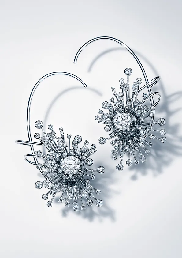 Swarovski Created Diamonds高級珠寶系列耳環，115萬元。品牌提供