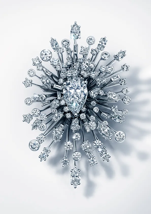 Swarovski Created Diamonds高級珠寶系列胸針，115萬元。品牌提供