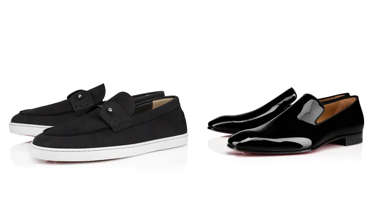 CHAMBELIBOAT黑色帆船鞋（左）3萬3000元、DANDELION黑色漆皮皮鞋3萬1000元。品牌提供