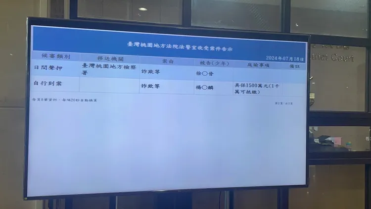 台塑老臣楊兆麟1500萬交保。張沛森攝