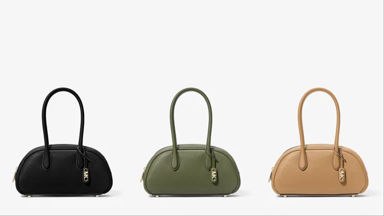 Michael Kors Lulu手提包酷颯黑（左起）、橄欖綠、焦糖棕，各1萬5000元。品牌提供