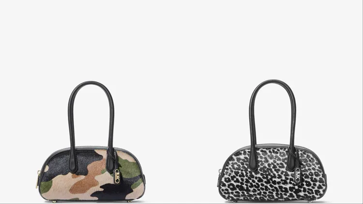 Michael Kors Lulu手提包迷彩（左）、豹紋，各1萬6300元。品牌提供