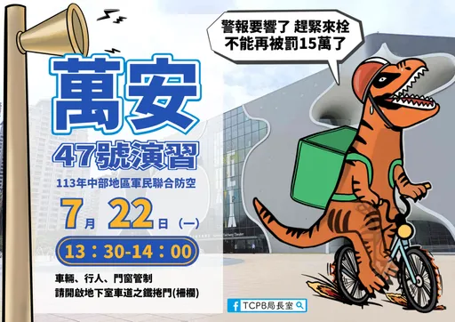 中部7縣市萬安演習登場 管制措施看這裡!違法最重罰15萬