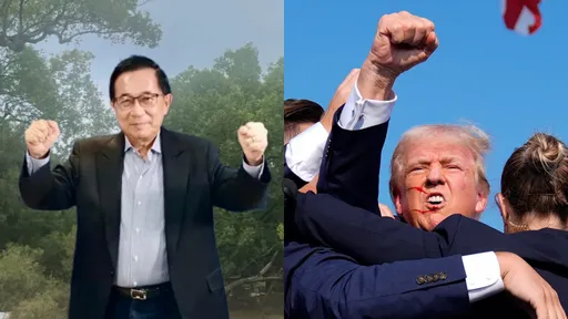 2張槍擊照對比!陳水扁:川普耳朵、阿扁肚子都逃過一劫