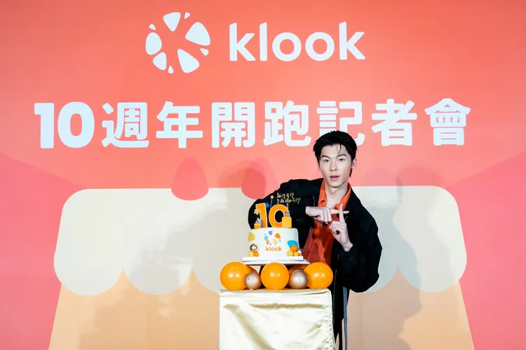 Klook年度代言人許光漢出席10週年開跑記者會。業者提供