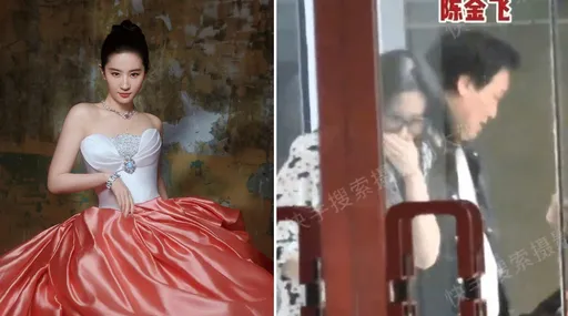 劉亦菲被乾爹逗樂花枝亂顫!62歲富商當《玫瑰的故事》監製