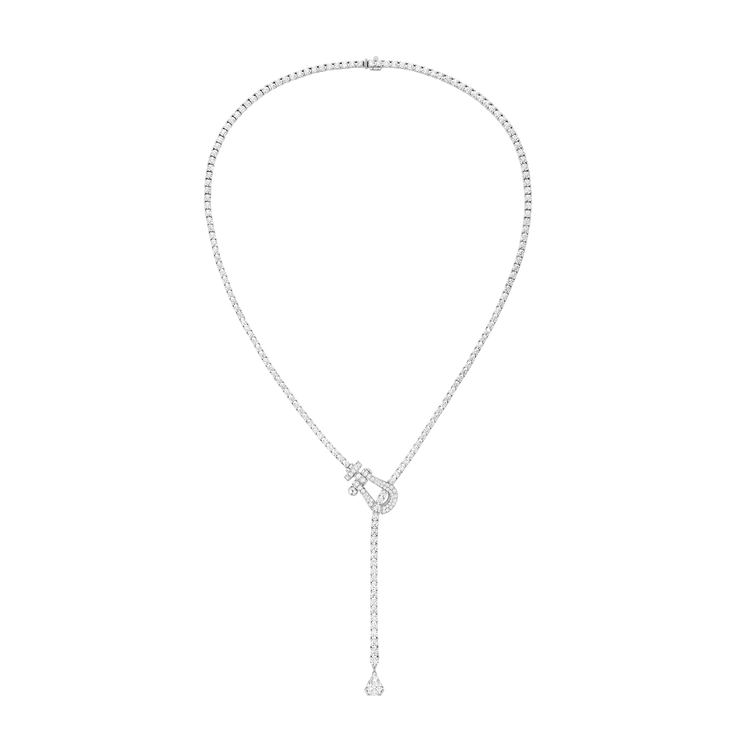 FRED FORCE 10系列 ICONIC 18K白金鑽石項錬。品牌提供
