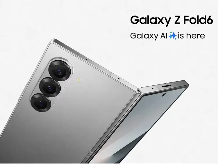 Galaxy Z Fold 6機身與前代相近，但重量變輕。evleaks提供。