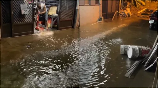 花蓮水灌民宅!一排苦主忙著「往外舀水」慘況曝光