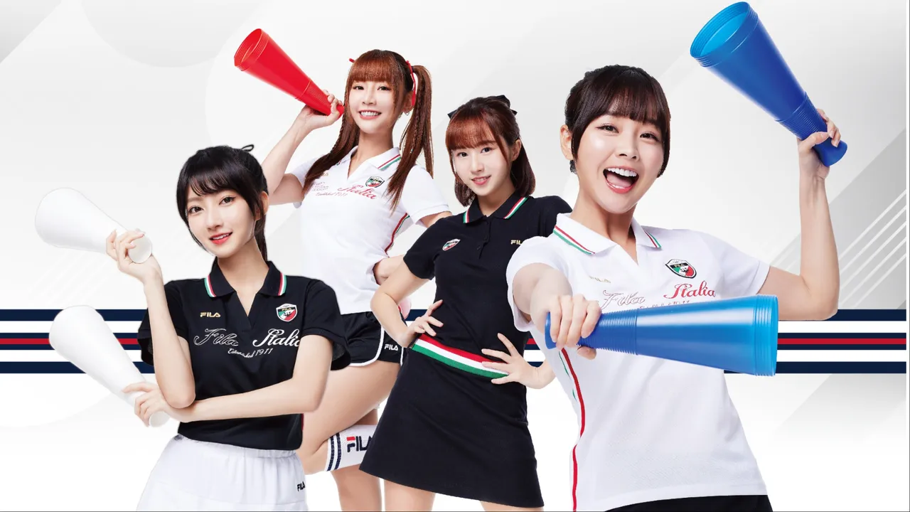 一粒（左起）、小映、斐棋、籃籃、組成FILA TEAM。品牌提供