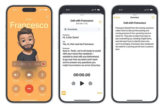 蘋果為iOS18加入通話錄音 支援繁體中文轉錄功能