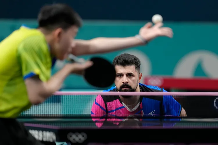 高承睿奧運首戰就贏球。  美聯社