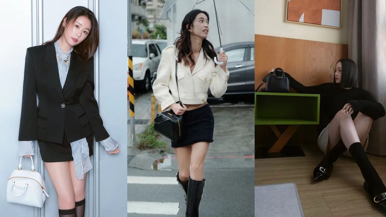 林心如（左起）、陳庭妮、林映唯演繹GIVENCHY全新Antigona Cube包款。品牌提供