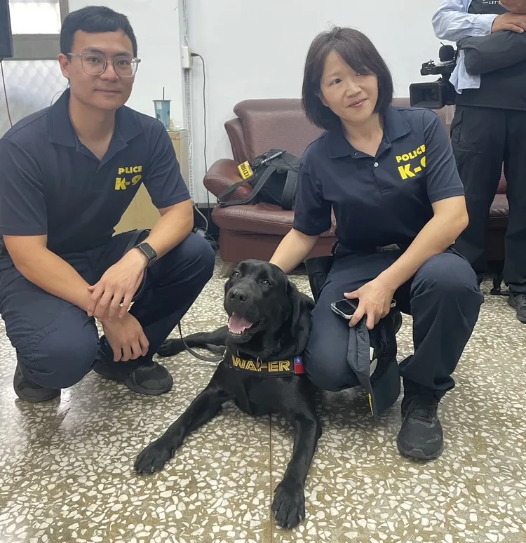 「Wafer」協助高雄市刑大偵破洗錢機房，找到兩支手機，相關事證也幫助檢方起訴犯嫌。警方提供