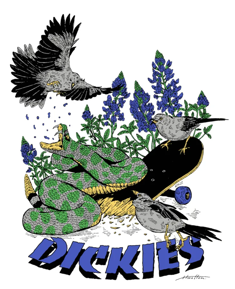 以嘲鶇、藍帽花及響尾蛇為德克薩斯州的特有物種。品牌提供