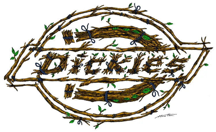 以樹枝結合成Dickies品牌Logo代表品牌堅韌耐穿的精神。品牌提供