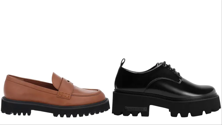 經典厚底樂福鞋（左）1990元、Imogen厚底牛津鞋（右）2590元。品牌提供
