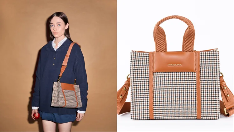 輕學院風Shalia格紋托特包，2790元。品牌提供